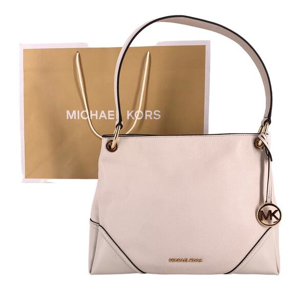 MICHAEL KORS NWT Nicole leather shoulder bag handbag purse Vanilla - Picture 3 of 11